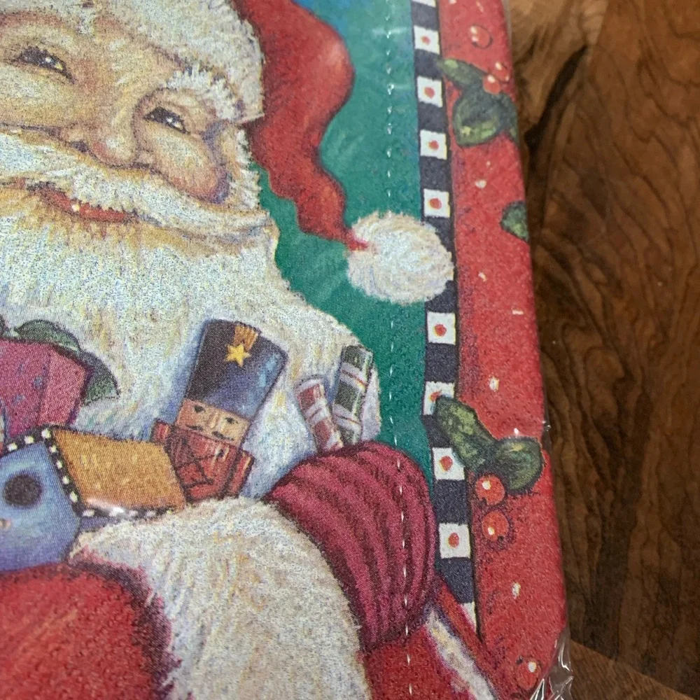Vintage Santa Christmas Beverage Napkins Paper Art Decoupage Yuletide Cheer Vtg